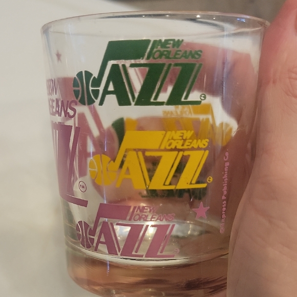 Vintage NBA New Orleans Jazz Basketball Highball Glass - Picture 2 of 3